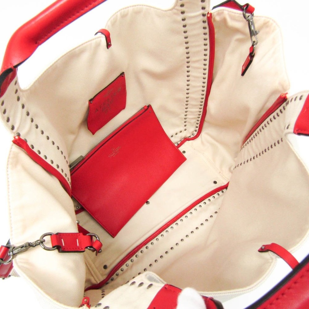Valentino Garavani Atelier Bag 01 UW0B0H85NIZ Women,Men Leather,Canvas Should... - Picture 3 of 15